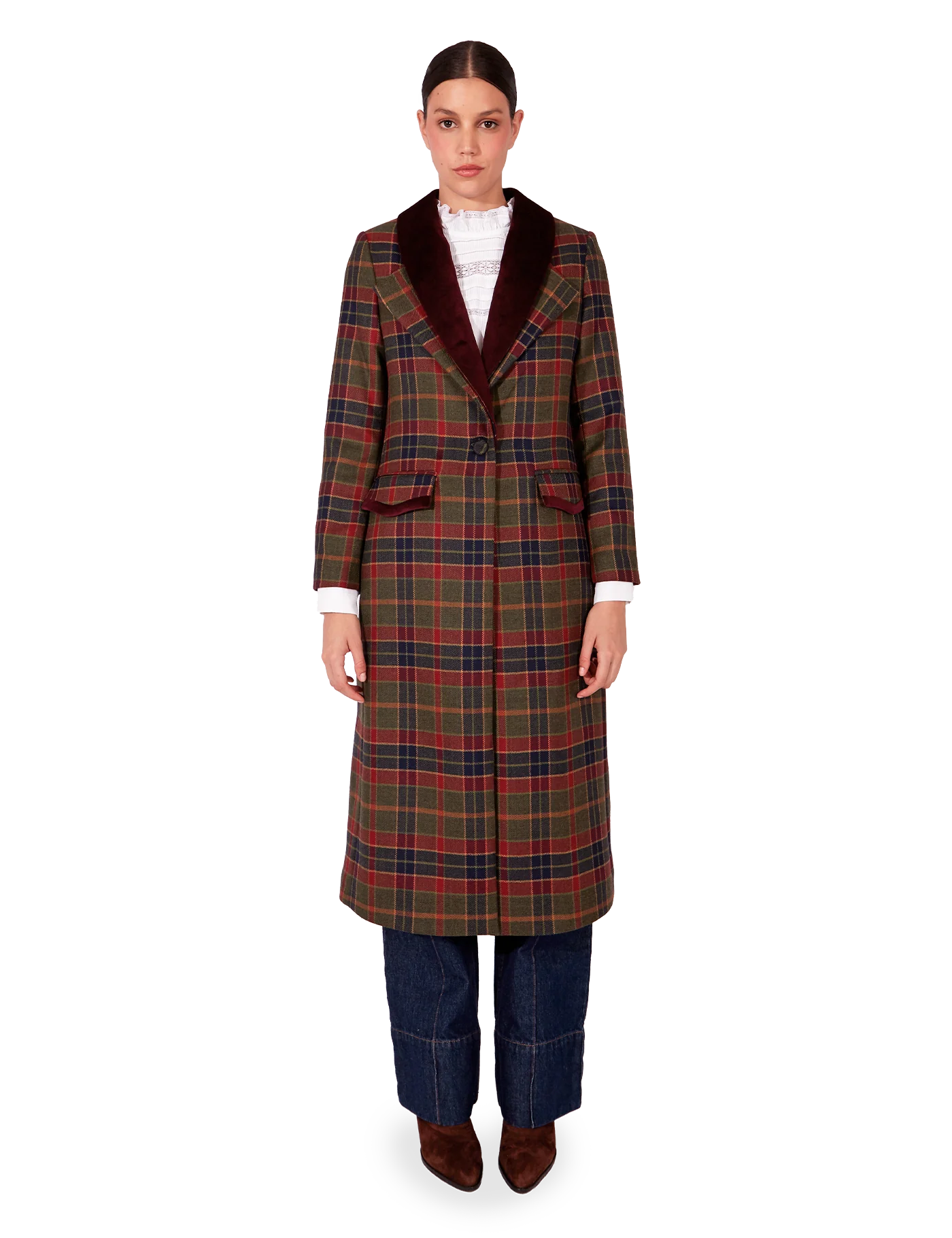 Abrigo Odette Green & Red - Image 4