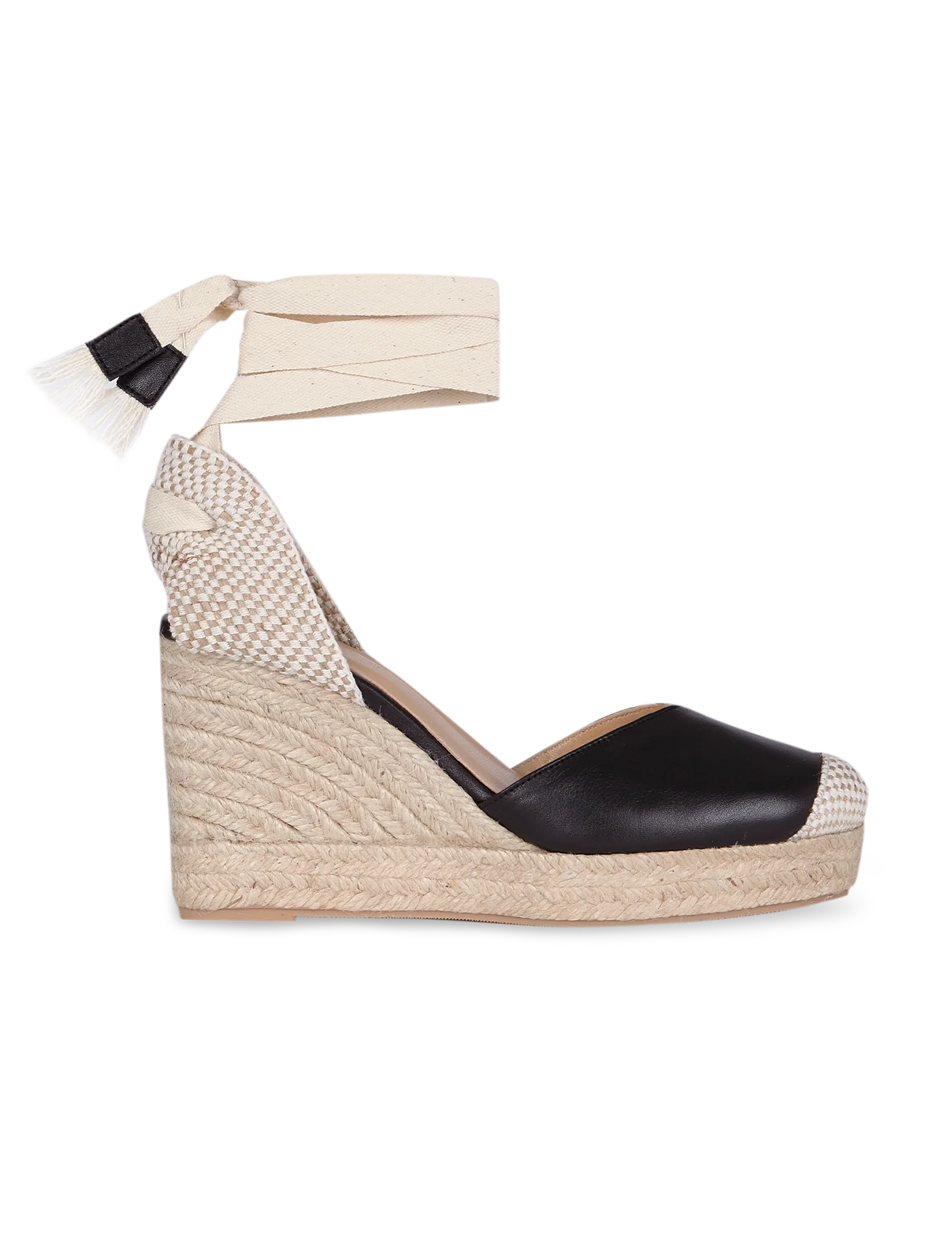 Alpargata Bianca Black 9 cm