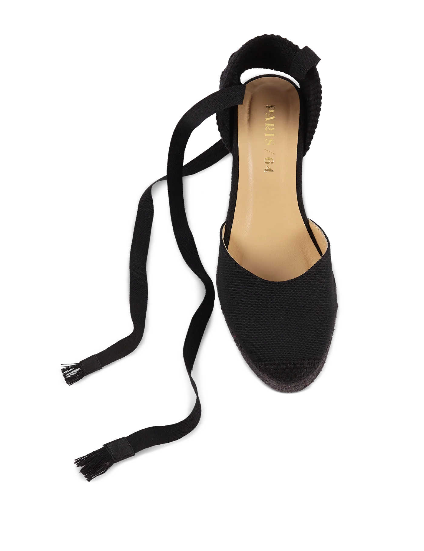 Alpargata Bianca Lino Total Black 7 cm - Image 6