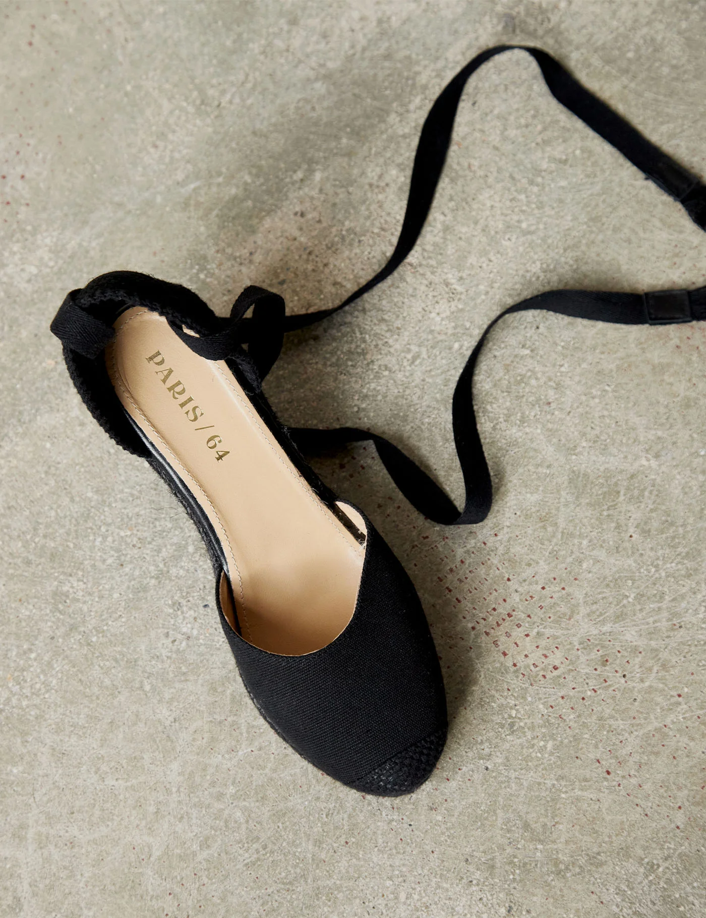 Alpargata Bianca Lino Total Black 9 cm - Image 3