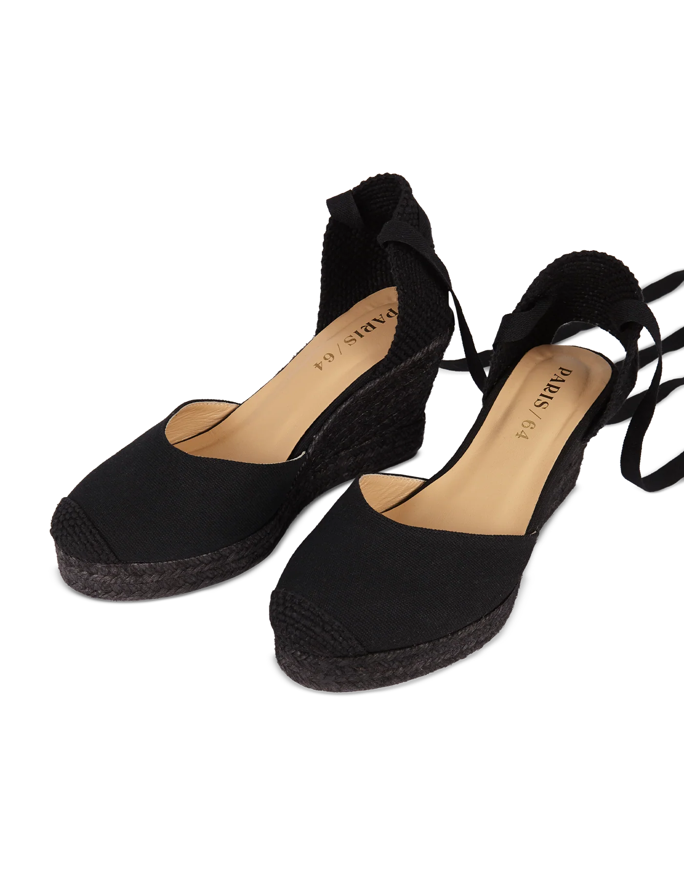 Alpargata Bianca Lino Total Black 9 cm - Image 7