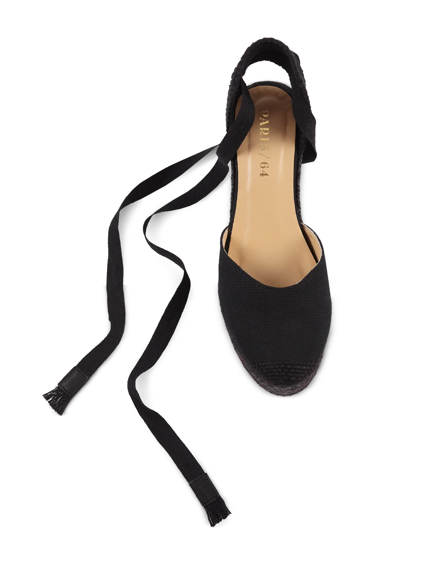Alpargata Bianca Lino Total Black 9 cm - Image 8