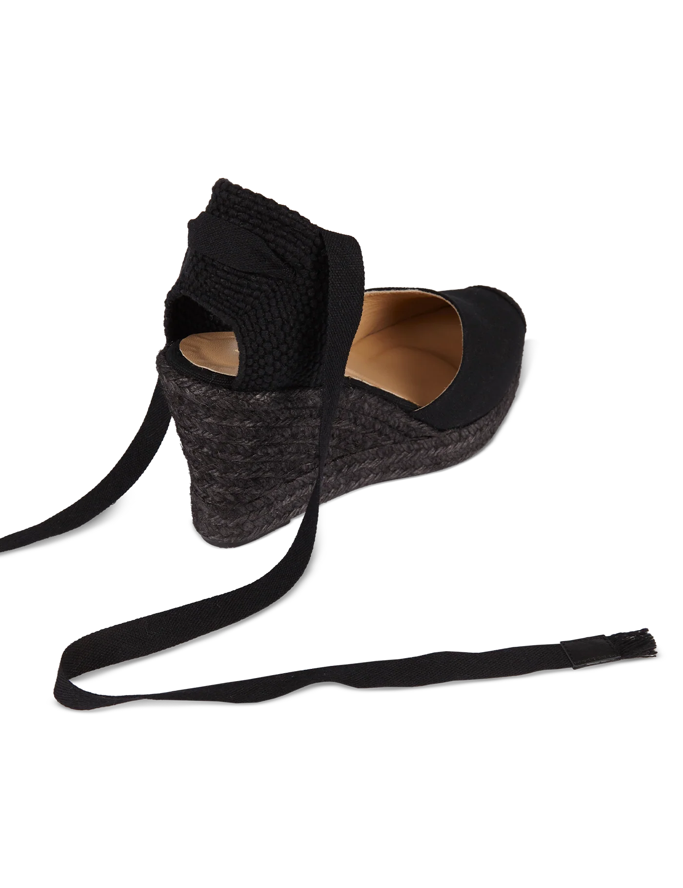 Alpargata Bianca Lino Total Black 9 cm - Image 9