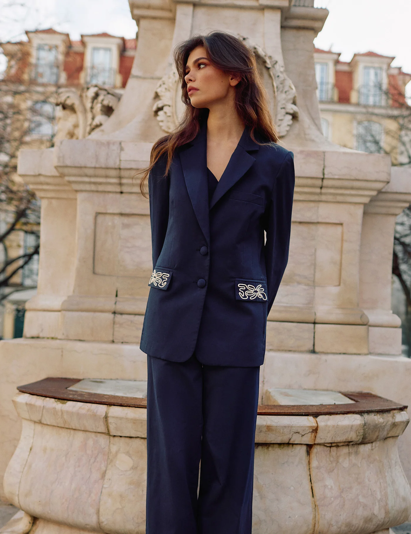 Blazer Atelier Brodé Marine - Image 3
