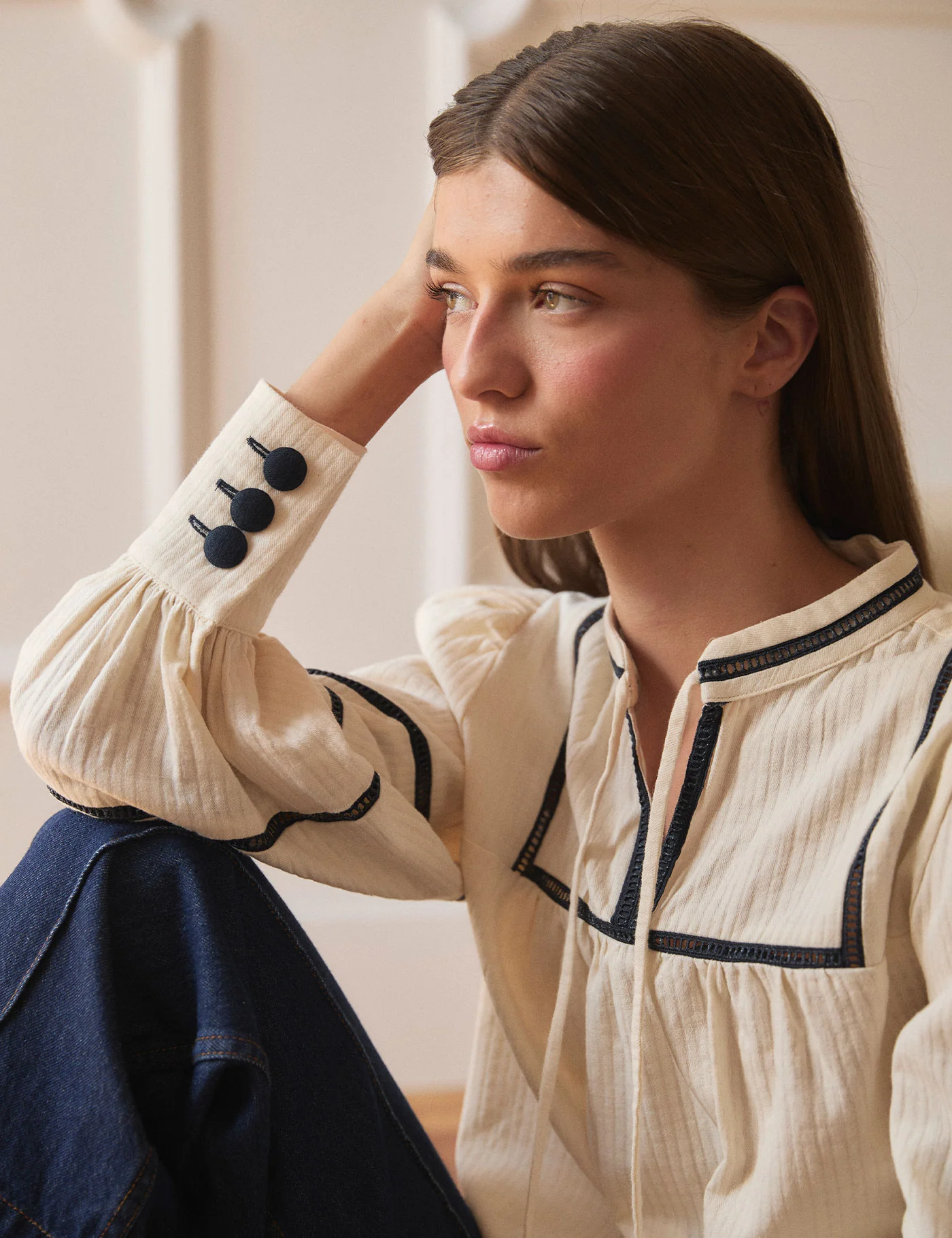 Blusa Brigitte Cream - Image 3