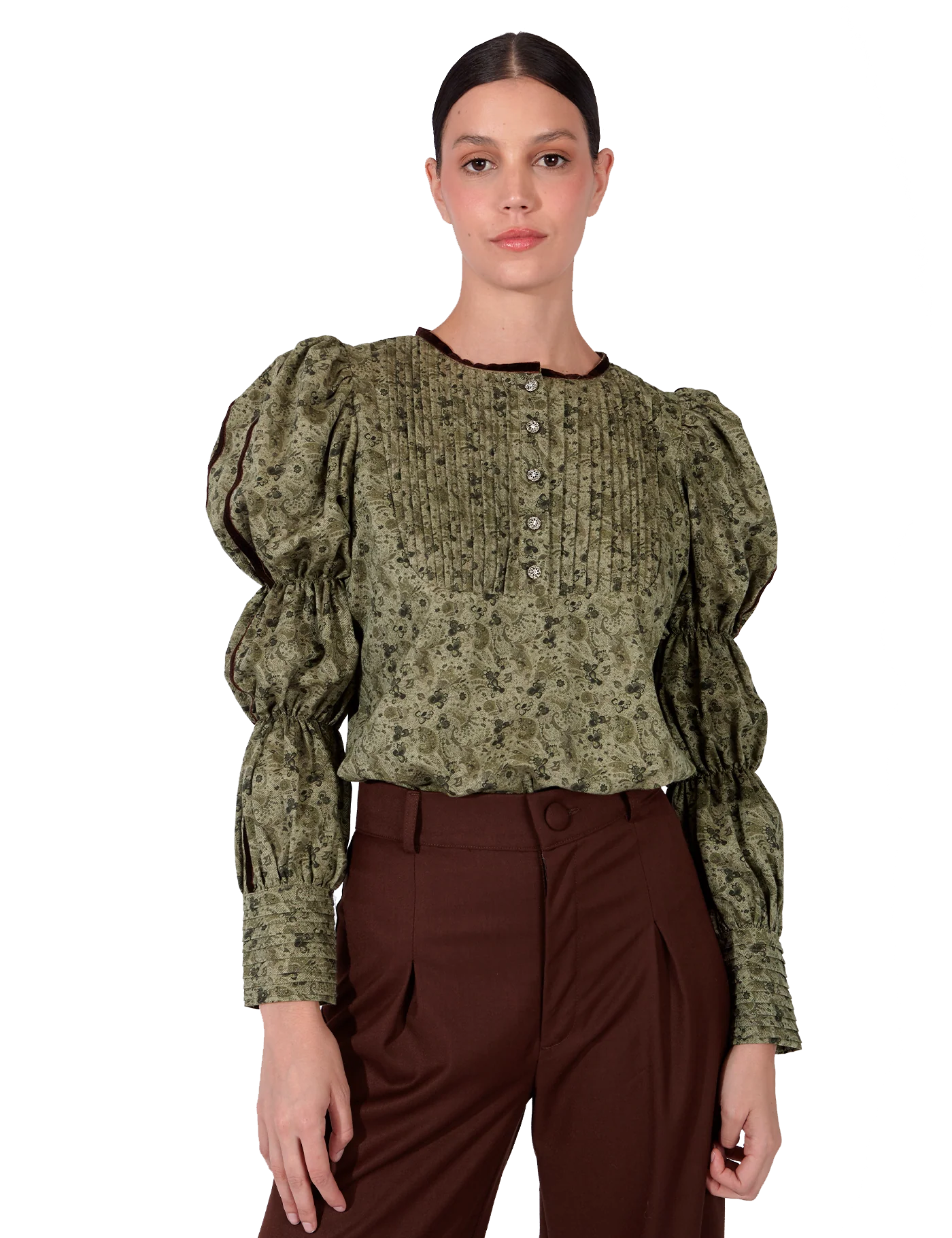 Blusa Marguerite Paisley Green - Image 5
