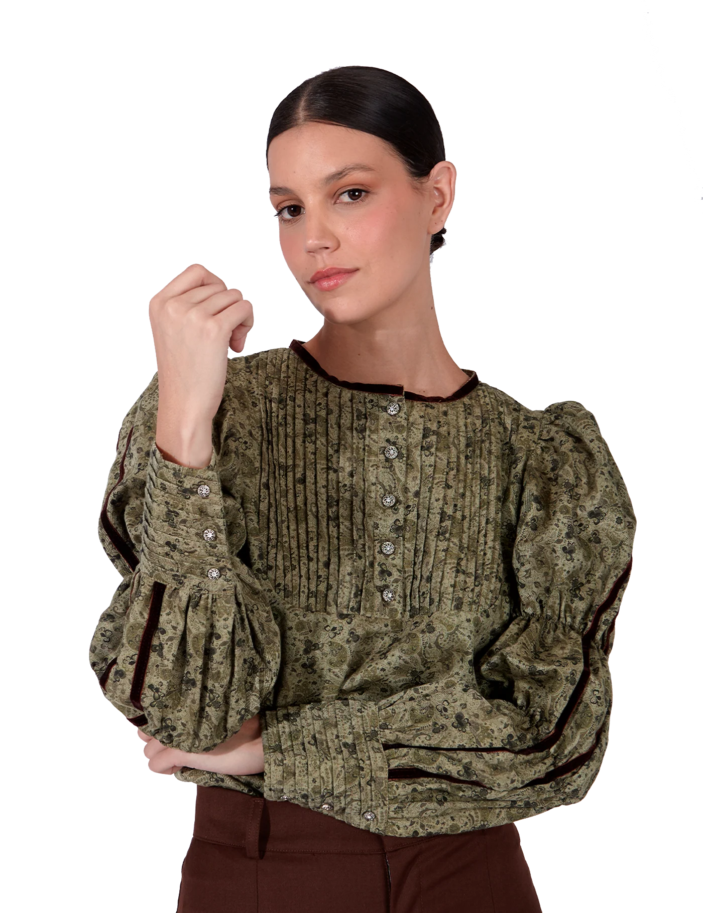 Blusa Marguerite Paisley Green - Image 6