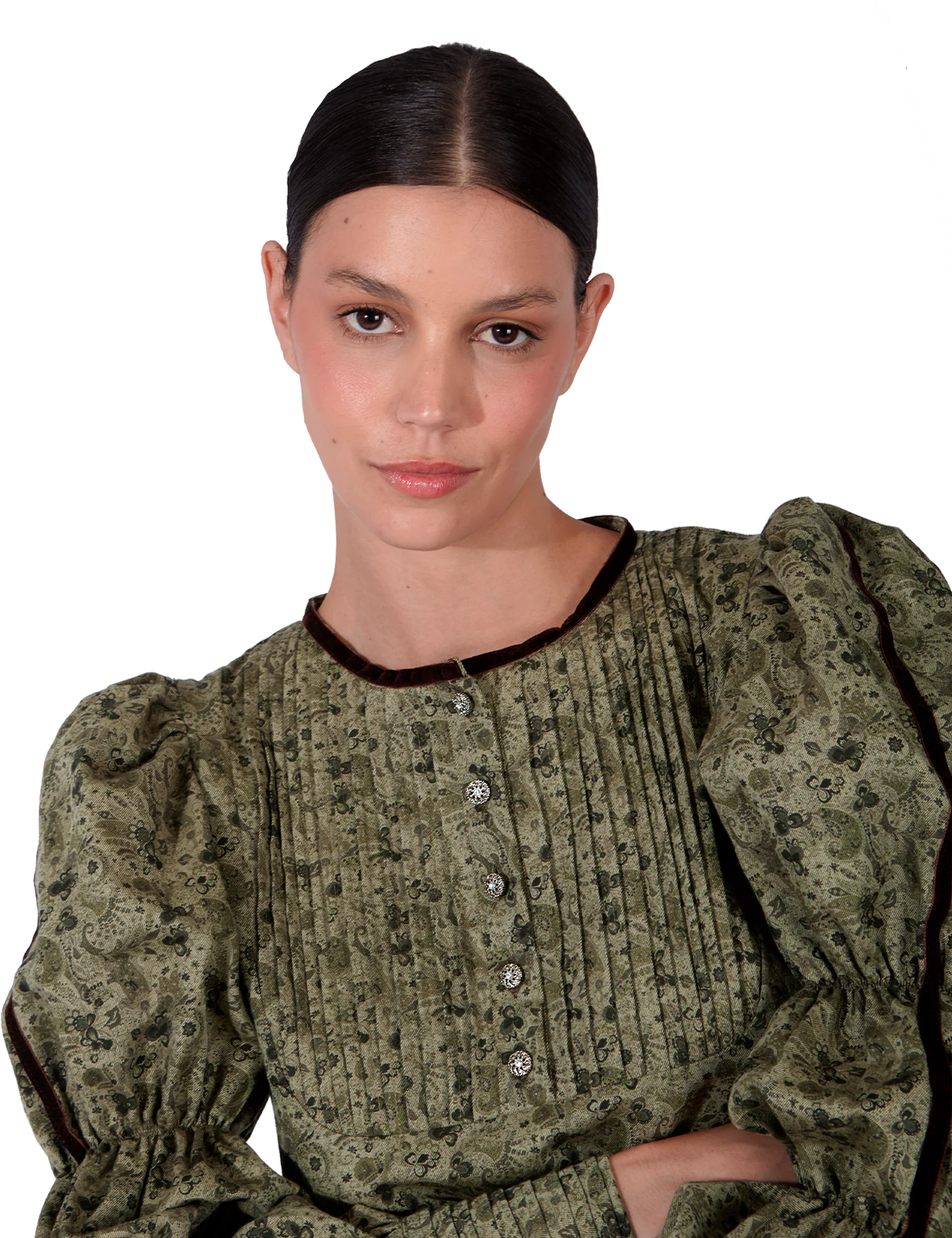 Blusa Marguerite Paisley Green - Image 7