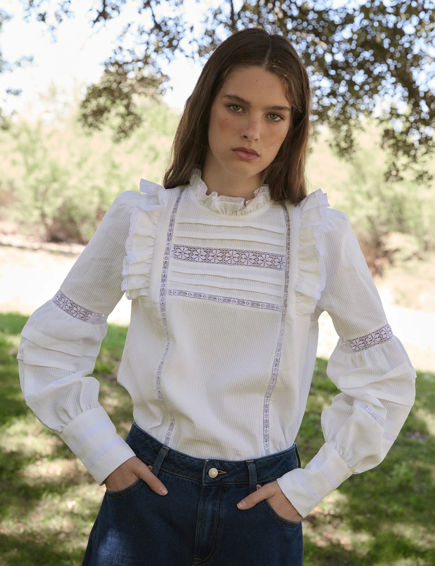 Blusa Martina Sewing White