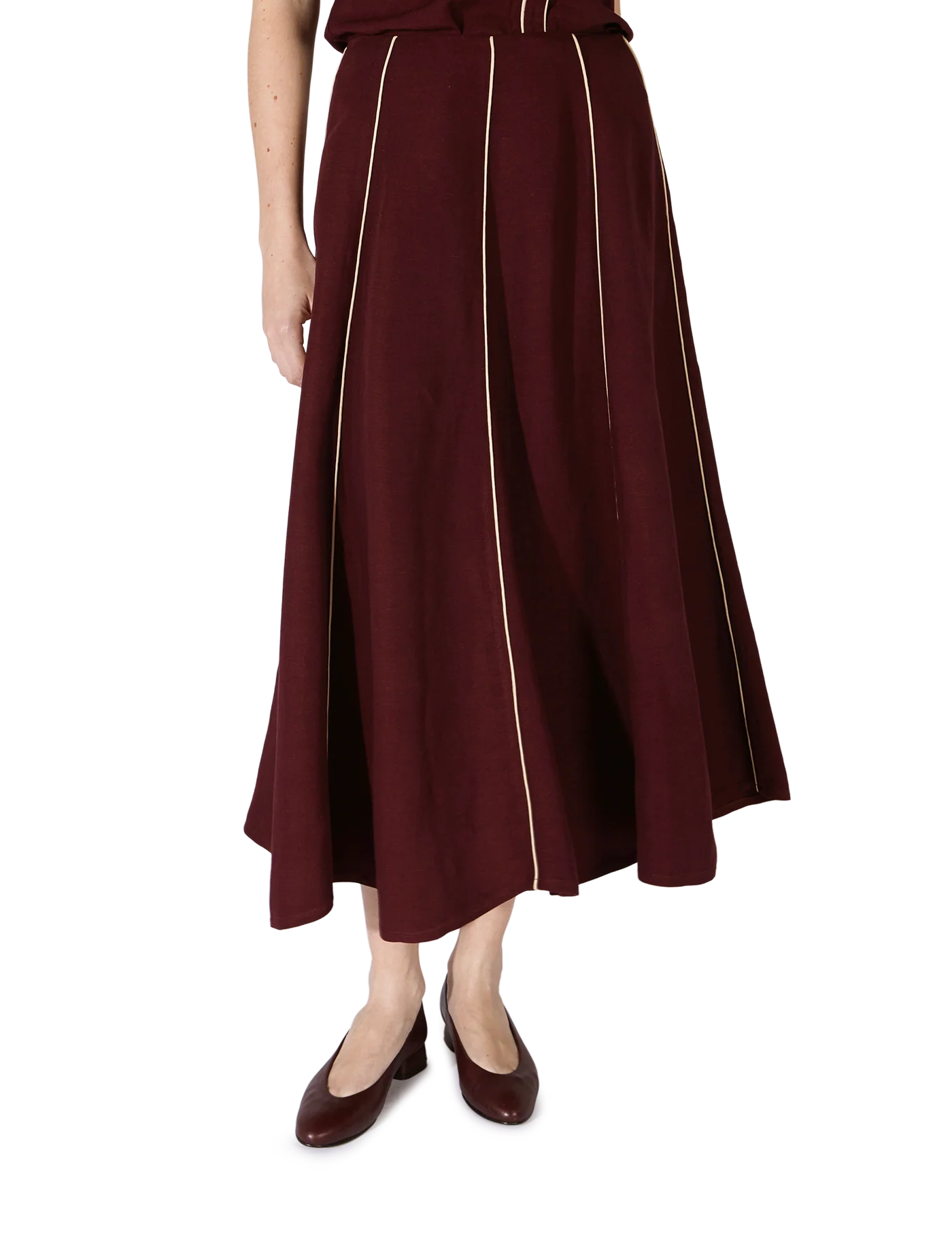 Falda Blair Burgundy & Sand - Image 5