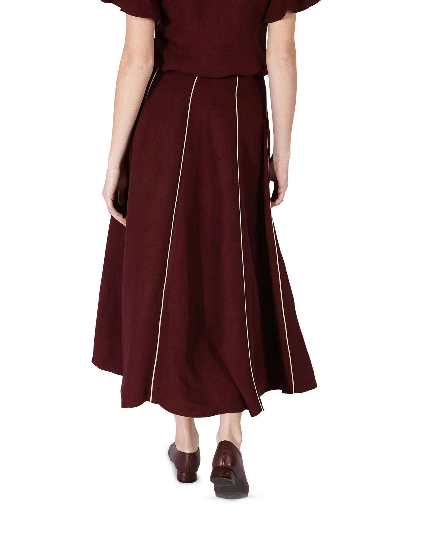 Falda Blair Burgundy & Sand - Image 6