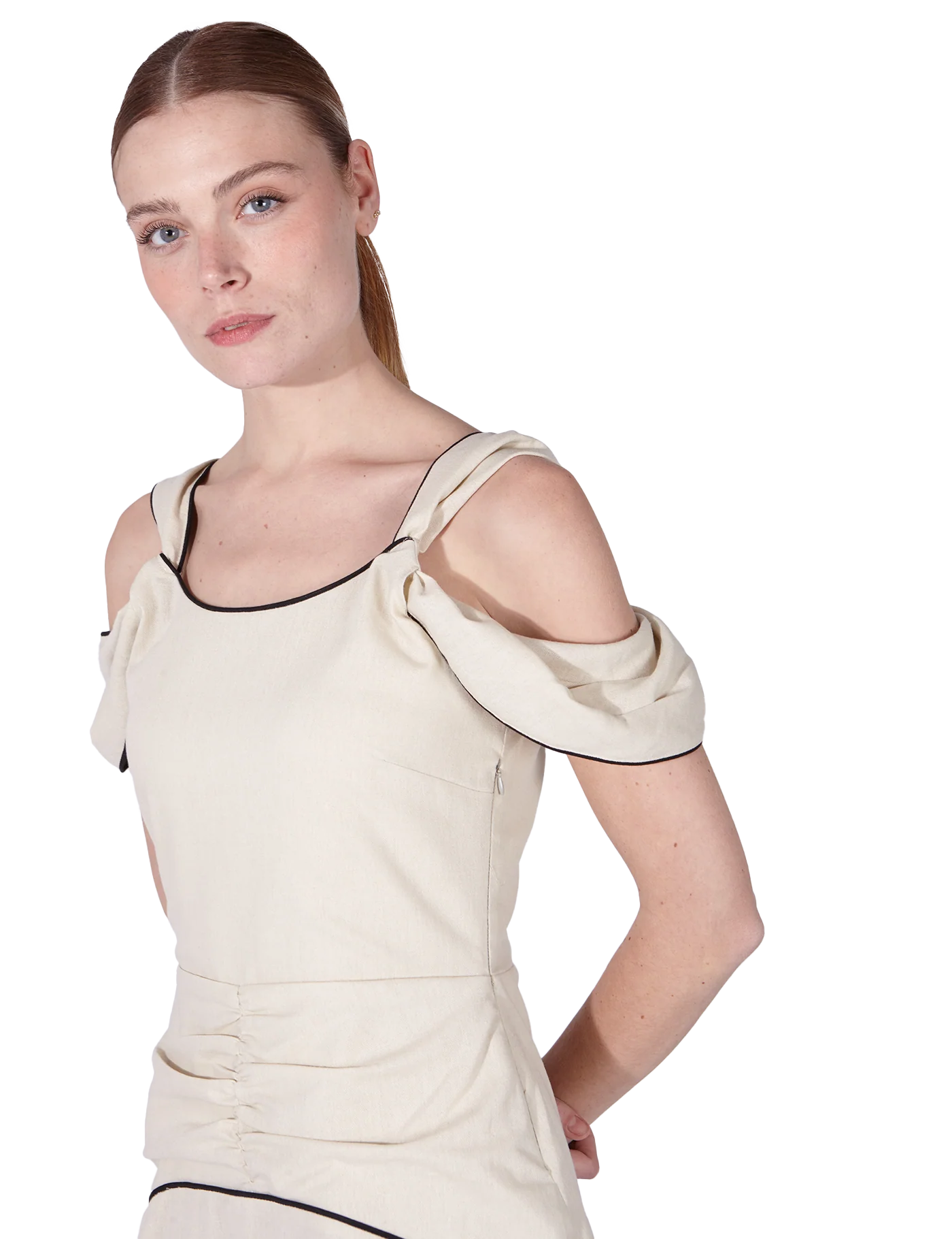 Vestido Nicolle Sand & Black - Image 8